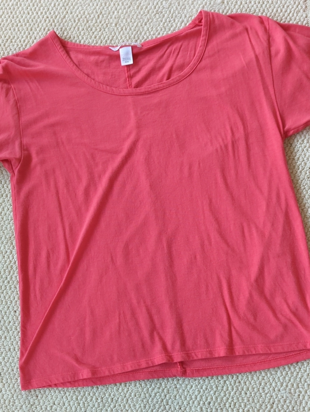 Victoria's Secret Coral Pink Short Sleeve Crewneck Tee